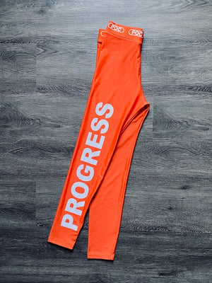 O3D Orange Sleek-Tech Leggings