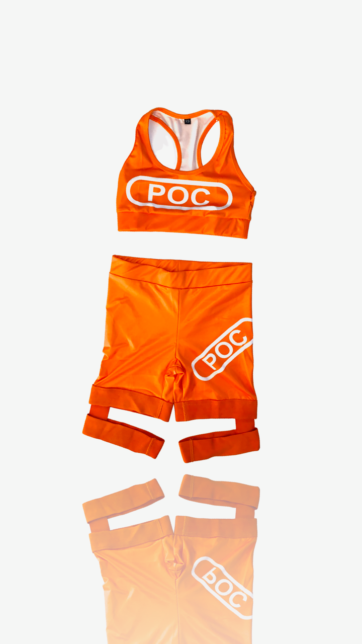 O4D Orange 'Mandarin' Biker Set