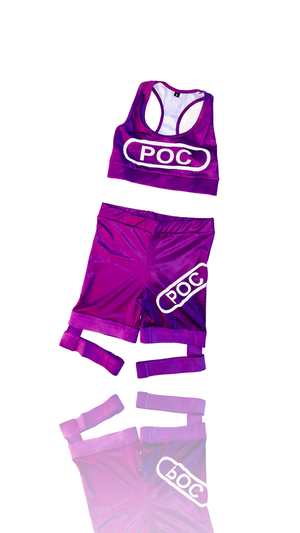 O4D Purple 'Grapes' Biker Set