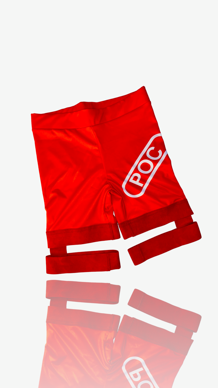 O4D Red 'Rose' Biker Set