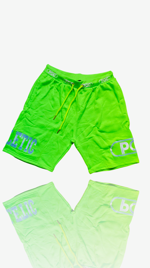 O4D Lime Green 'Double Up' Sweatshort