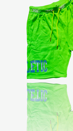 O4D Lime Green 'Double Up' Sweatshort