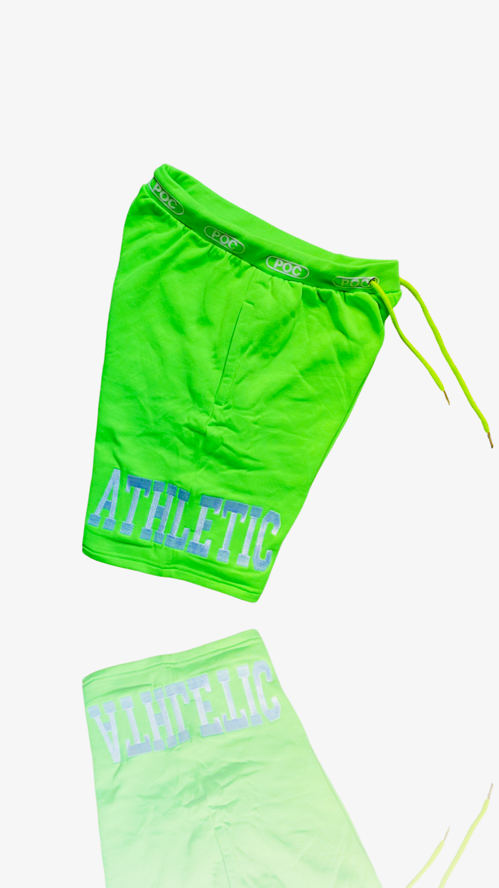 O4D Lime Green 'Double Up' Sweatshort