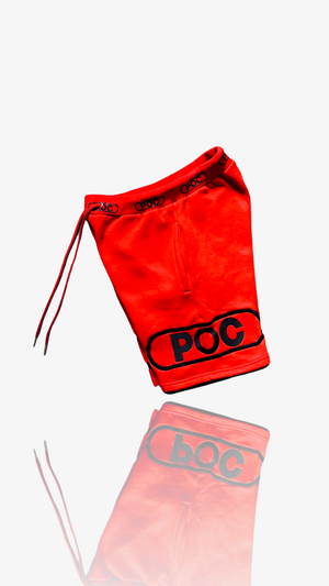 O4D Red 'Double Up' Sweatshort