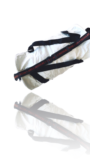 O4D White "Applying Pressure" Duffel Bag